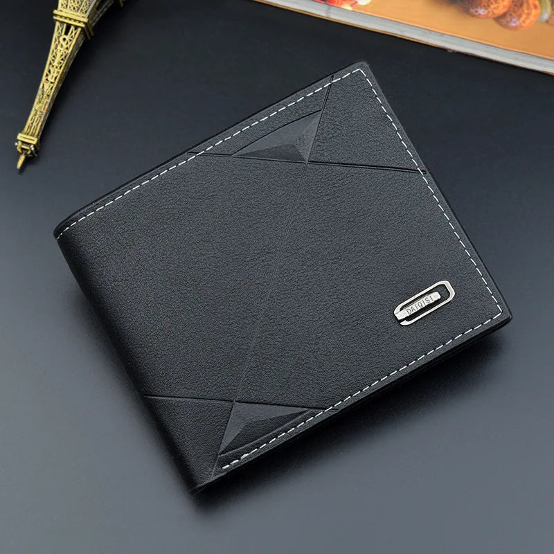 Men Short Bifold Faux Leather