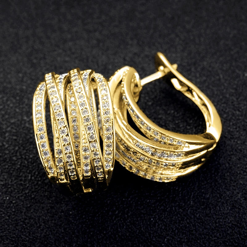 Hoop Earrings for Women Full Crystal