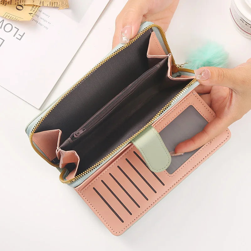 Women Long Wallet Pu Leather Card Holder Large Capacity