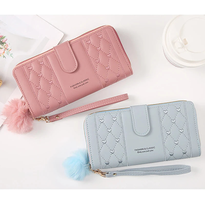 Women Long Wallet Pu Leather Card Holder Large Capacity