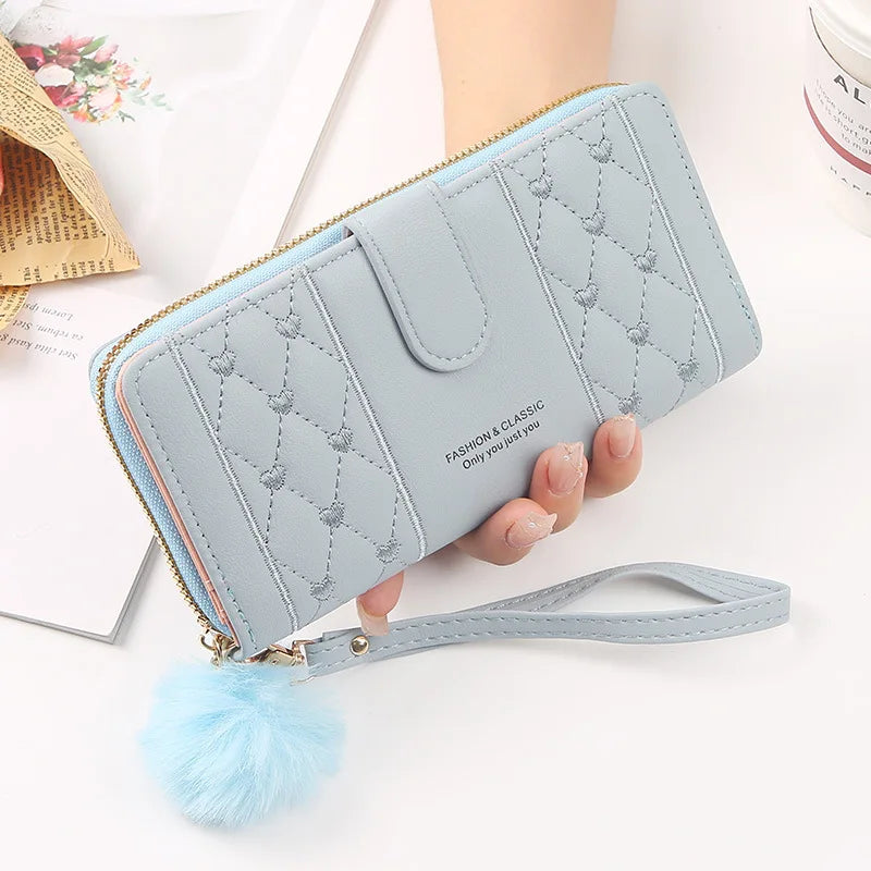 Women Long Wallet Pu Leather Card Holder Large Capacity