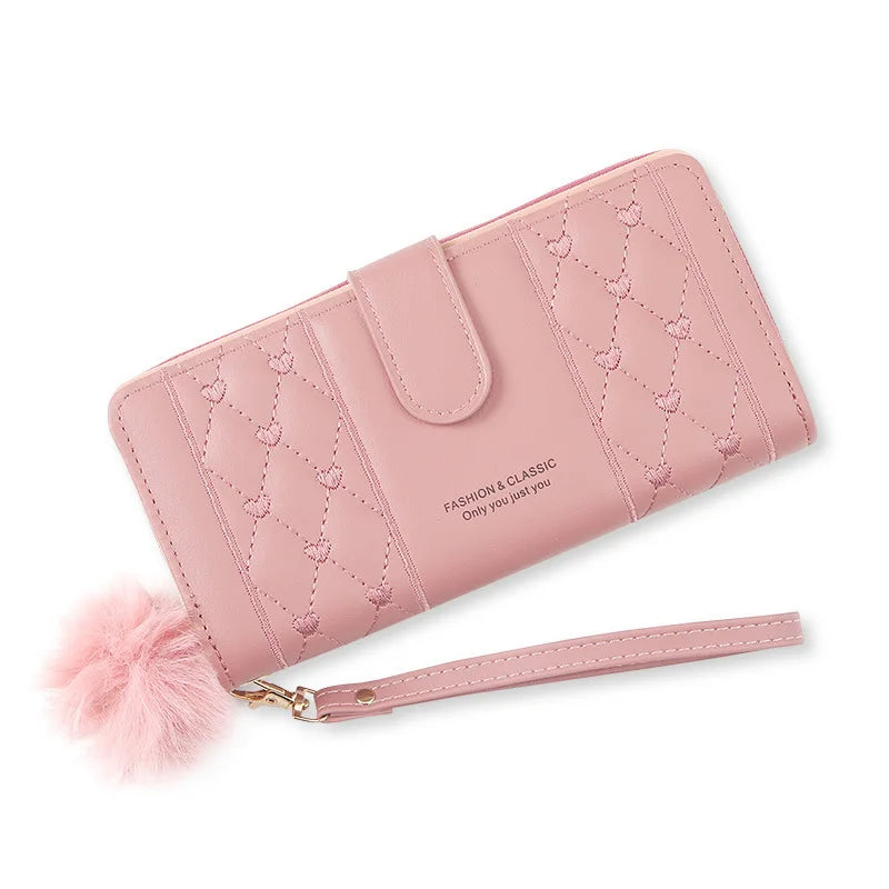 Women Long Wallet Pu Leather Card Holder Large Capacity