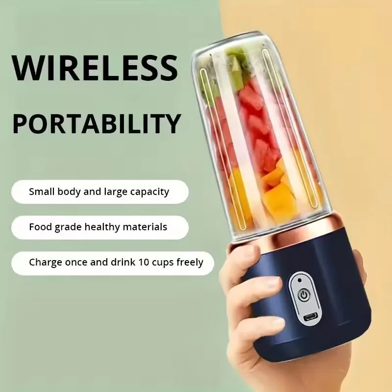 1pc Portable Small Electric Juicer Stainless Steel