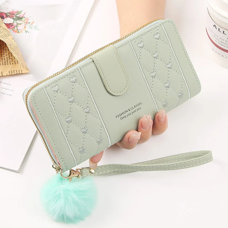 Women Long Wallet Pu Leather Card Holder Large Capacity