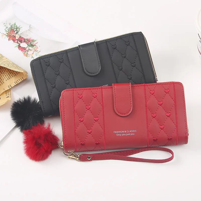 Women Long Wallet Pu Leather Card Holder Large Capacity