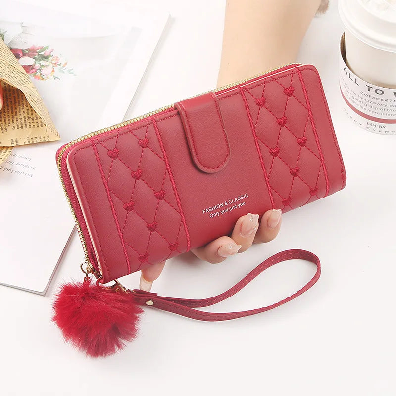 Women Long Wallet Pu Leather Card Holder Large Capacity