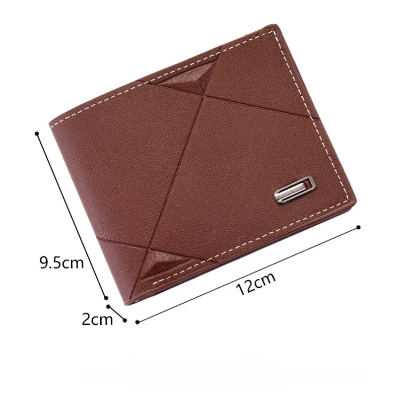 Men Short Bifold Faux Leather