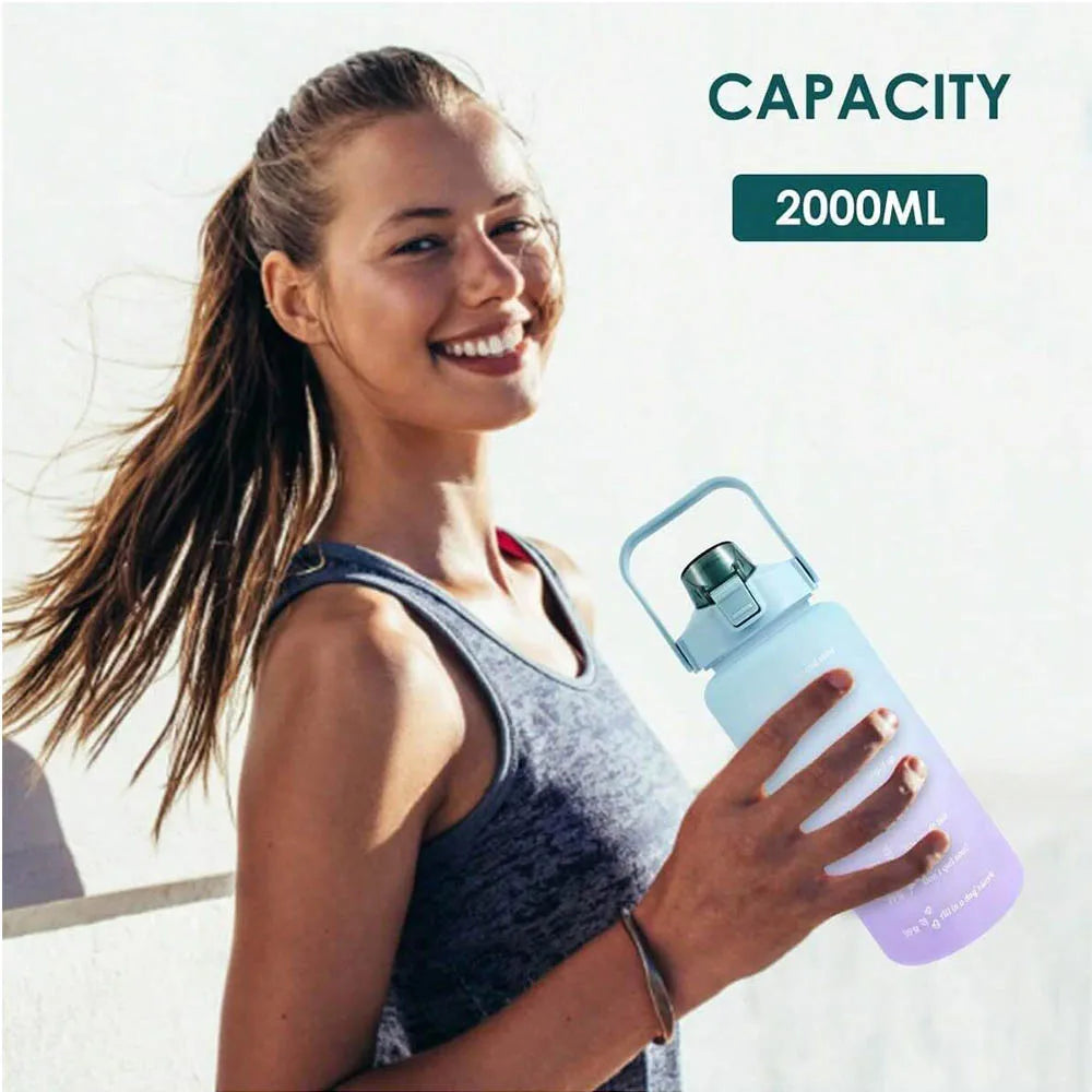 2L Water Bottle Motivational Water Bottle