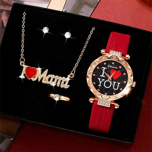 5pcs Set Women Watches Luxury Female