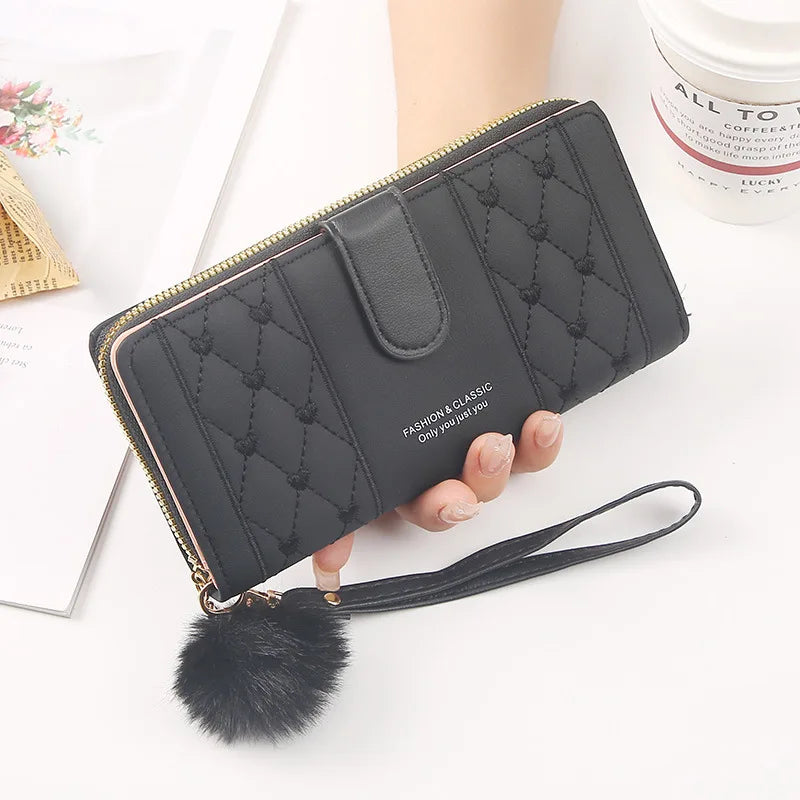 Women Long Wallet Pu Leather Card Holder Large Capacity